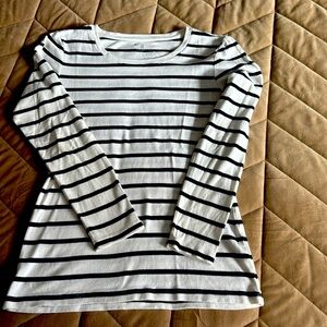 Black striped long sleeve T